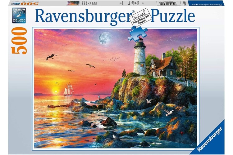 Ravensburger Lighthouse at Sunset 500pcs Jigsaw puzzle 