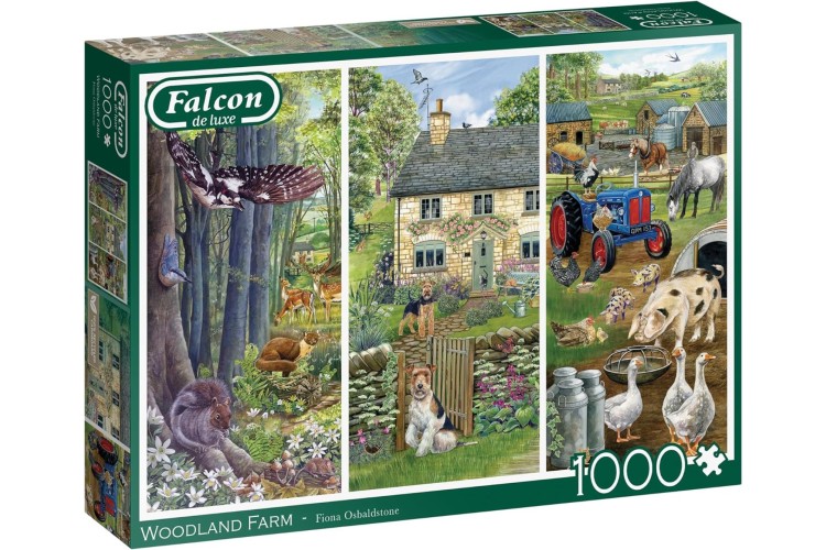 Jumbo Falcon Deluxe Woodland Farm 1000pc Puzzle
